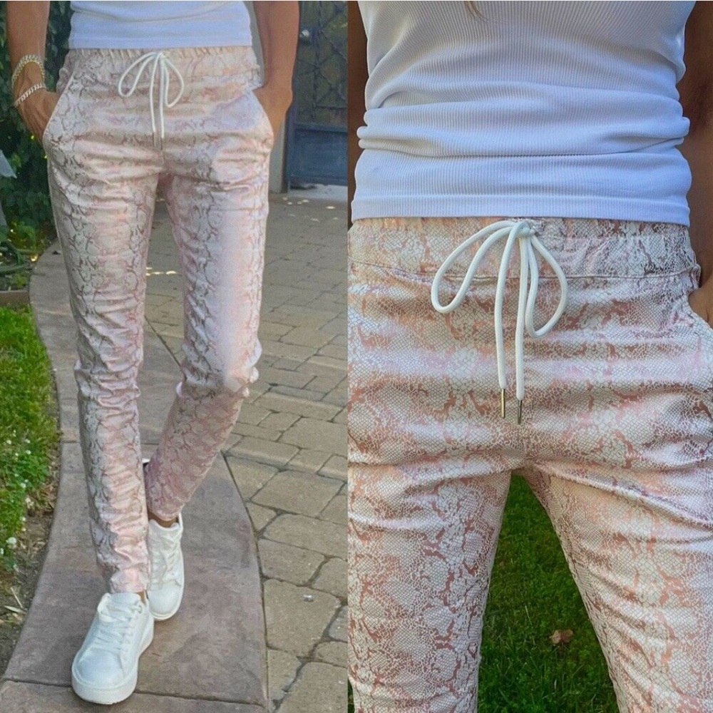 Bevy Flog rose gold python Shely pull on ankle pants size 27